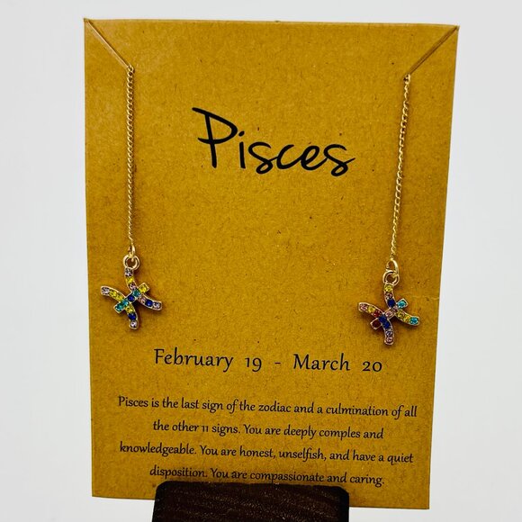 Rainbow Pisces Earrings - NWT - Picture 1 of 1
